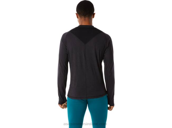 Men\s Winter Run Long Sleeve Top Performance Black Asics XXPD825