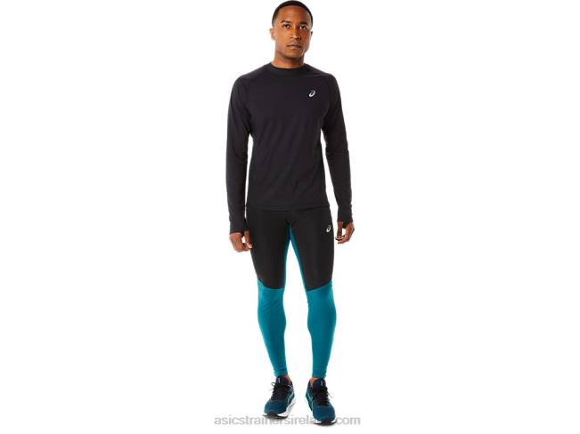 Men\s Winter Run Long Sleeve Top Performance Black Asics XXPD825