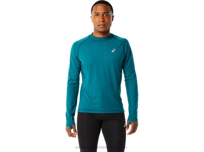 Mens Winter Run Long Sleeve Top Velvet Pine Asics XXPD854