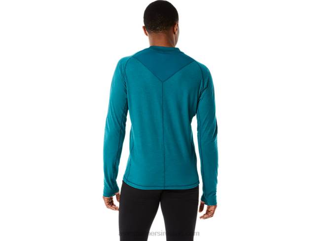 Men\s Winter Run Long Sleeve Top Velvet Pine Asics XXPD854