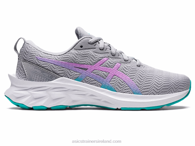 Novablast 2 Grade School Piedmont Grey/Lavender Glow Asics XXPD4427