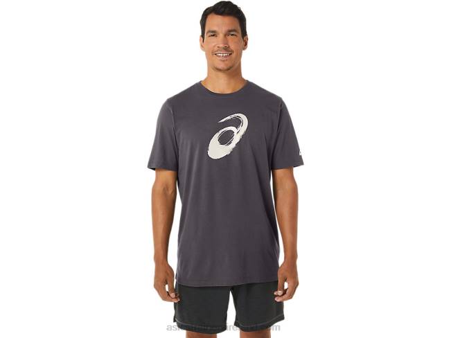 Paintbrush Short Sleeve Tee Dark Grey Heather Asics XXPD158