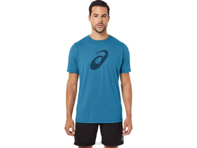 Paintbrush Short Sleeve Tee Island Blue Heather Asics XXPD72