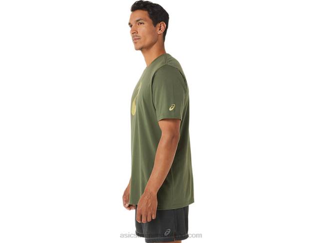 Paintbrush Short Sleeve Tee Olive Canvas Asics XXPD1258