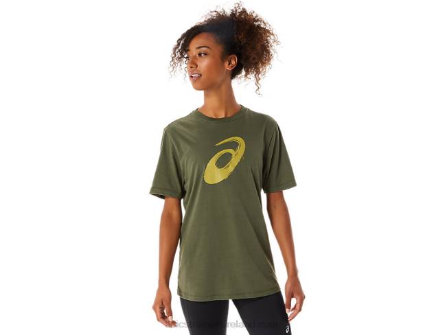 Paintbrush Short Sleeve Tee Olive Canvas Asics XXPD1258