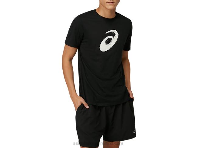 Paintbrush Short Sleeve Tee Performance Black Asics XXPD2075