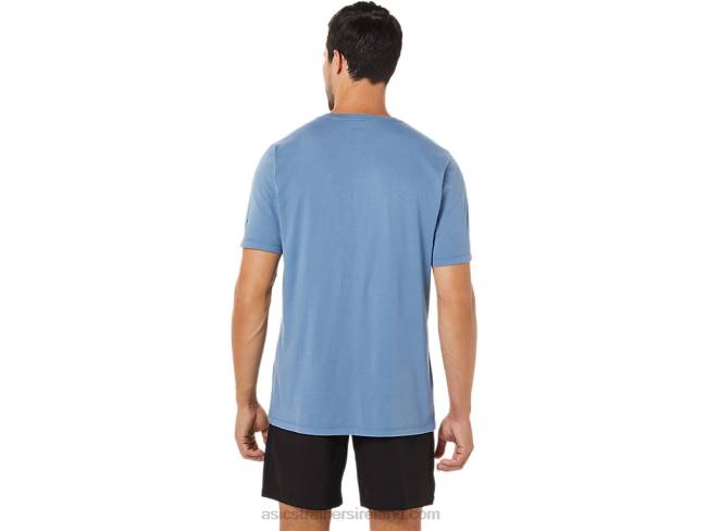 Paintbrush Short Sleeve Tee Storm Blue Asics XXPD1742