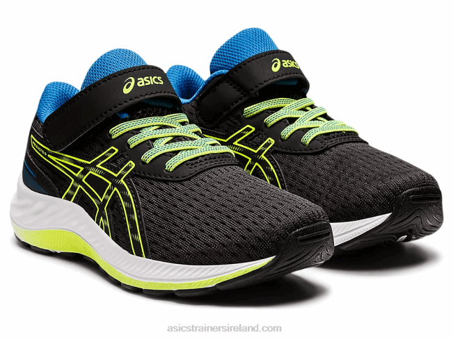 Pre Excite 9 Pre-School Black/Hazard Green Asics XXPD4460