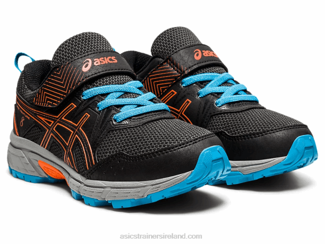 Pre Venture 8 Pre-School Black/Marigold Orange Asics XXPD4502