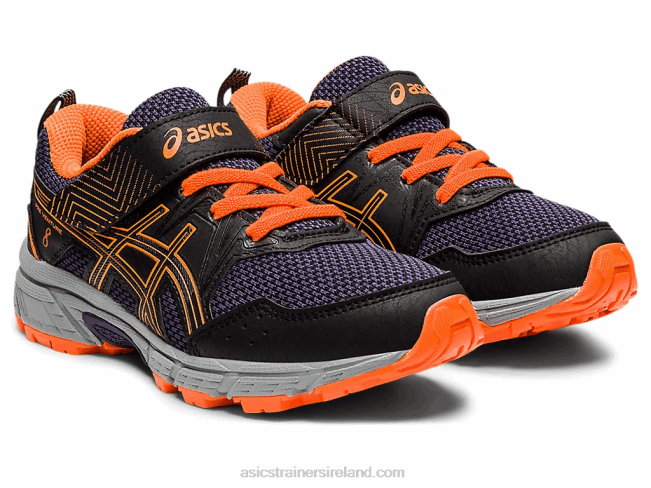 Pre Venture 8 Pre-School Black/Shocking Orange Asics XXPD4488