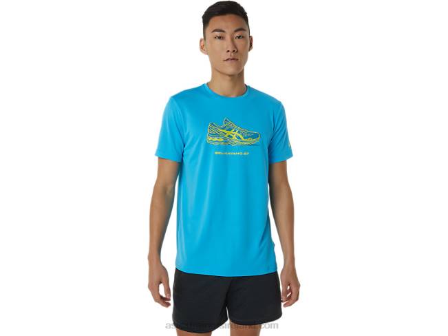 Shoe Graphic Short Sleeve Tee Digital Aqua Asics XXPD1376