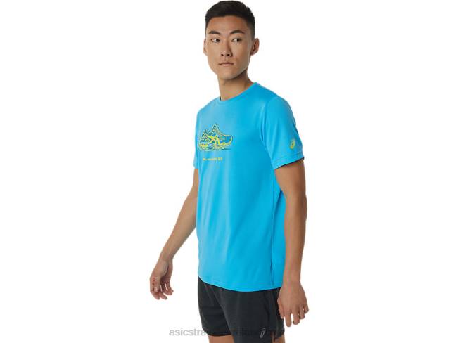 Shoe Graphic Short Sleeve Tee Digital Aqua Asics XXPD1376