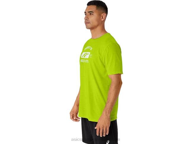 Short Sleeve Property Of Sports Tee Lime Zest Asics XXPD14