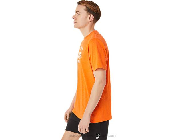 Short Sleeve Property Of Sports Tee Marigold Orange Heather Asics XXPD1269