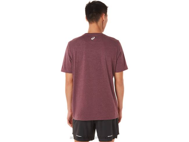 Short Sleeve Run Club Tee Deep Mars Heather Asics XXPD1462