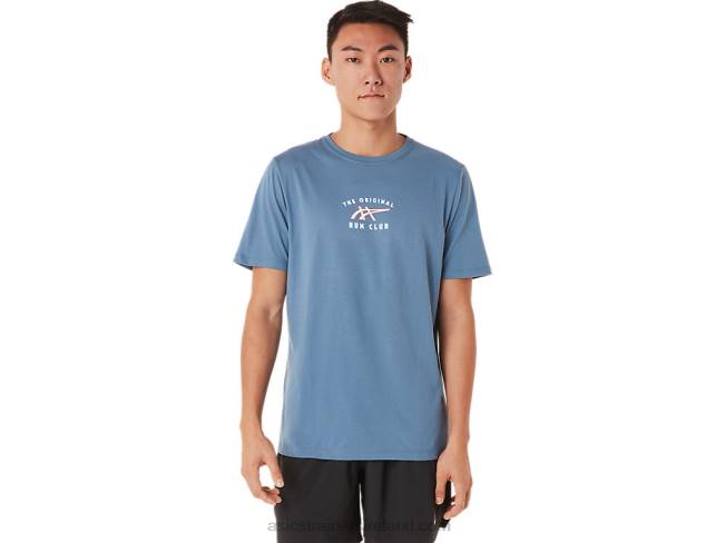 Short Sleeve Run Club Tee Storm Blue Asics XXPD1700