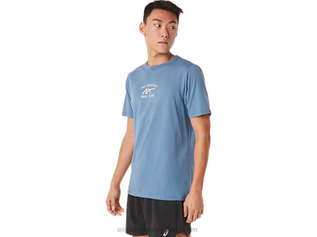 Short Sleeve Run Club Tee Storm Blue Asics XXPD1700