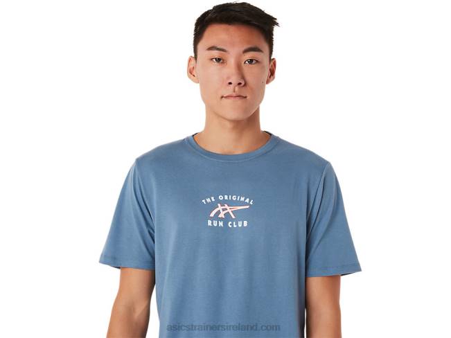 Short Sleeve Run Club Tee Storm Blue Asics XXPD1700