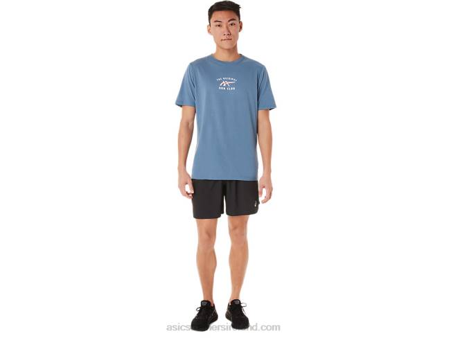 Short Sleeve Run Club Tee Storm Blue Asics XXPD1700