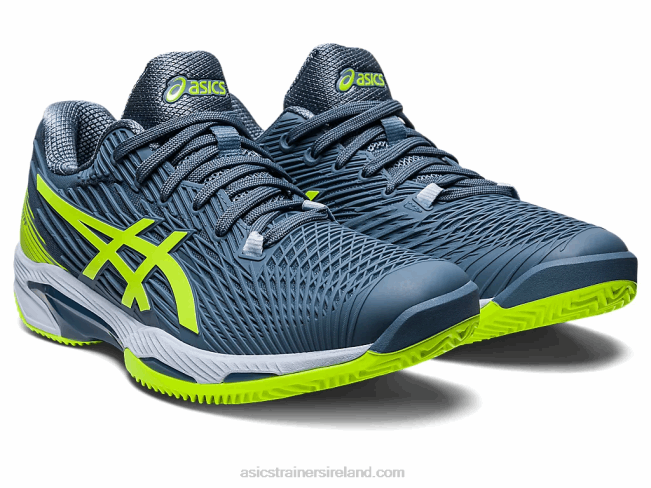 Solution Speed FF 2 Clay Steel Blue/Hazard Green Asics XXPD470