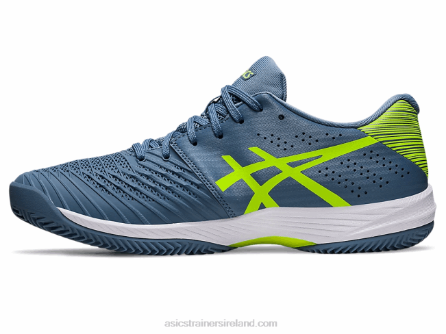 Solution Swift FF Clay Steel Blue/Hazard Green Asics XXPD514