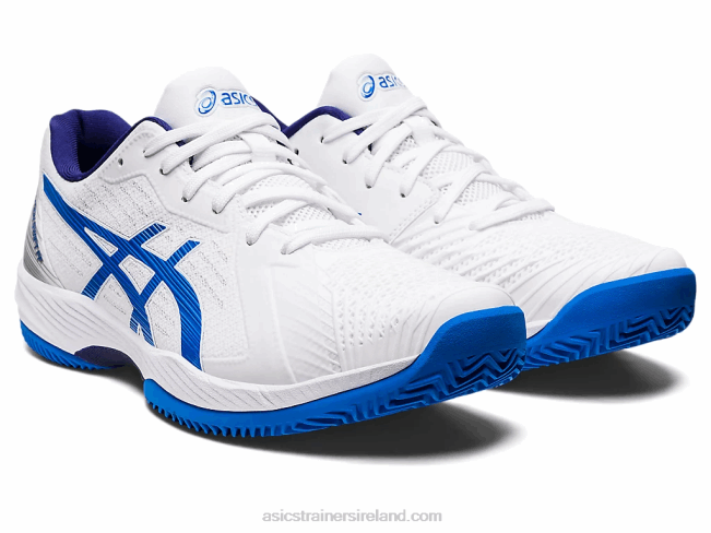 Solution Swift FF Clay White/Electric Blue Asics XXPD1107