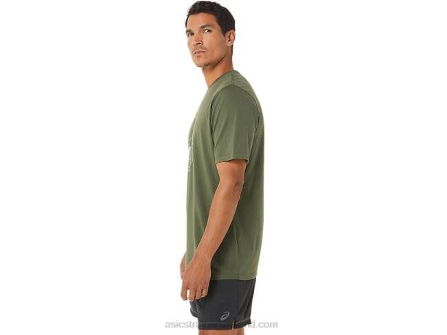 Spiral A Track And Field Tee Olive Canvas Asics XXPD1267