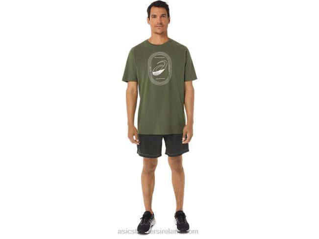 Spiral A Track And Field Tee Olive Canvas Asics XXPD1267