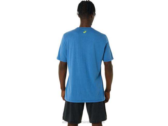 Stripe Short Sleeve Tee Azure Asics XXPD1085