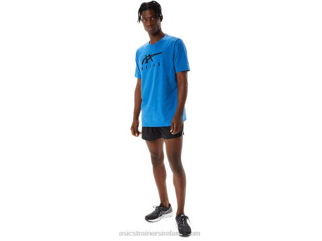 Stripe Short Sleeve Tee Lake Drive Heather Asics XXPD850