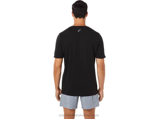 Stripe Short Sleeve Tee Performance Black Asics XXPD1716