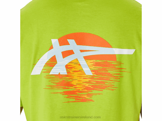 Stripes Sunrise Tee Lime Zest Asics XXPD142