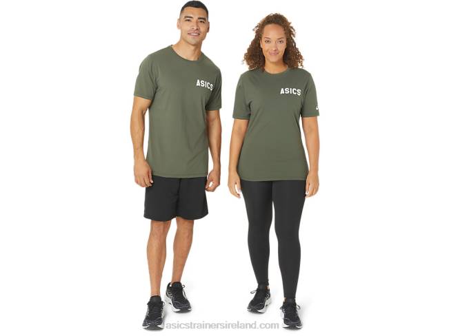 Stripes Sunrise Tee Olive Canvas Asics XXPD787