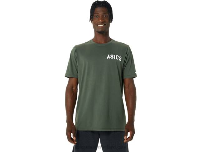 Stripes Sunrise Tee Olive Canvas Asics XXPD787