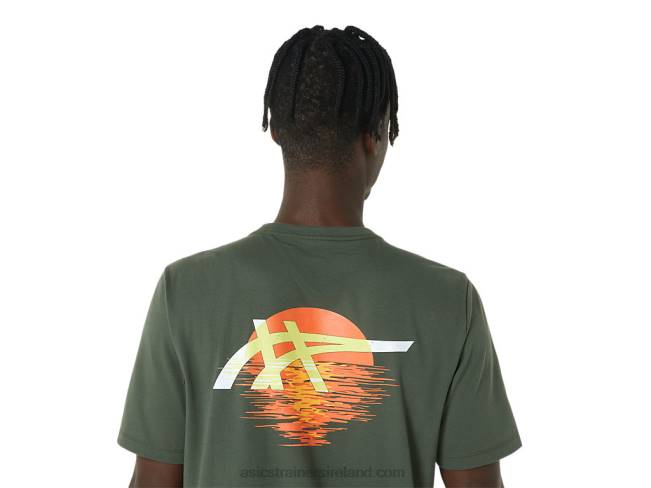 Stripes Sunrise Tee Olive Canvas Asics XXPD787