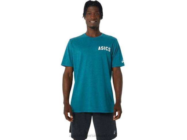 Stripes Sunrise Tee Velvet Pine Heather Asics XXPD831