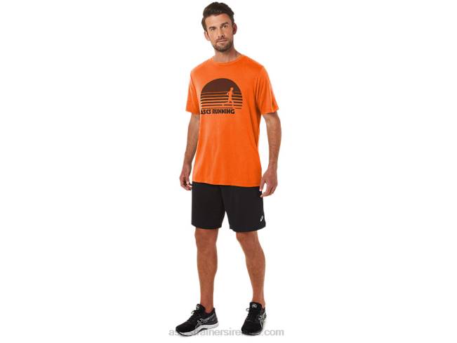 Sunrise Runner Graphic Tee Marigold Orange Heather Asics XXPD1186