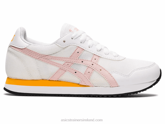 Tiger Runner Grade School White/Ginger Peach Asics XXPD4450