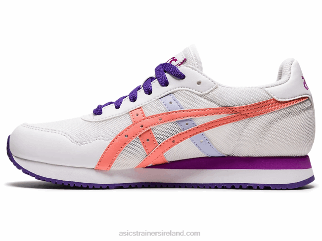 Tiger Runner Grade School White/Guava Asics XXPD4499