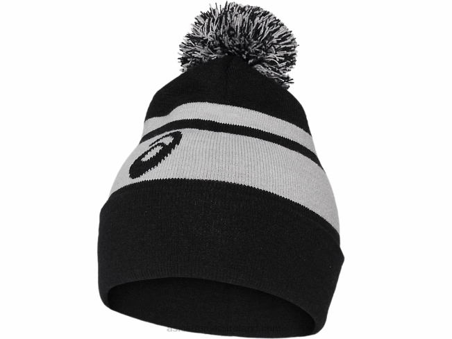 Unisex Pom Beanie Black/Lt Grey Heather Asics XXPD789