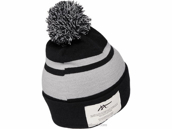 Unisex Pom Beanie Black/Lt Grey Heather Asics XXPD789