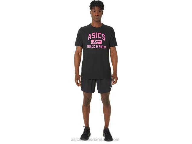 Unisex Track And Field Graphic Tee Performance Black Asics XXPD67