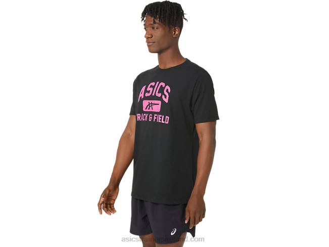 Unisex Track And Field Graphic Tee Performance Black Asics XXPD67