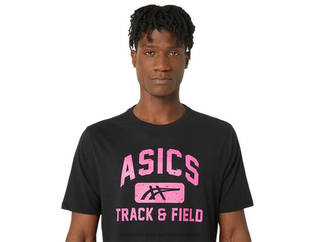 Unisex Track And Field Graphic Tee Performance Black Asics XXPD67