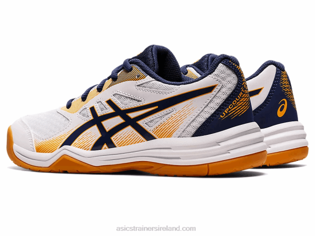 Upcourt 5 Grade School White/Deep Ocean Asics XXPD4420