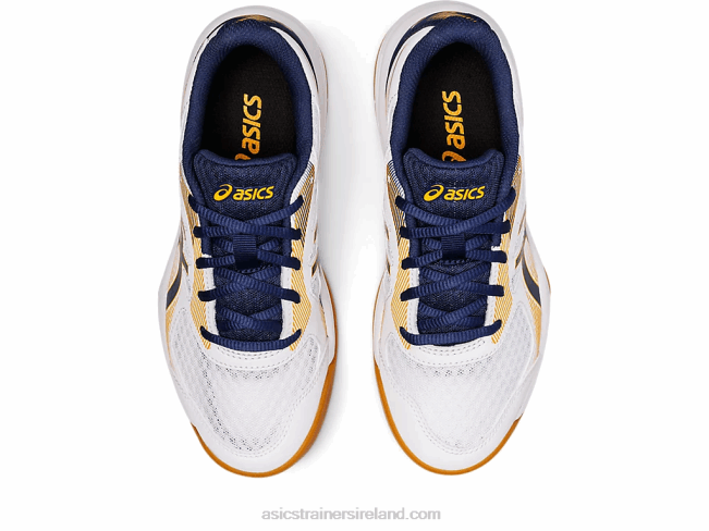 Upcourt 5 Grade School White/Deep Ocean Asics XXPD4420