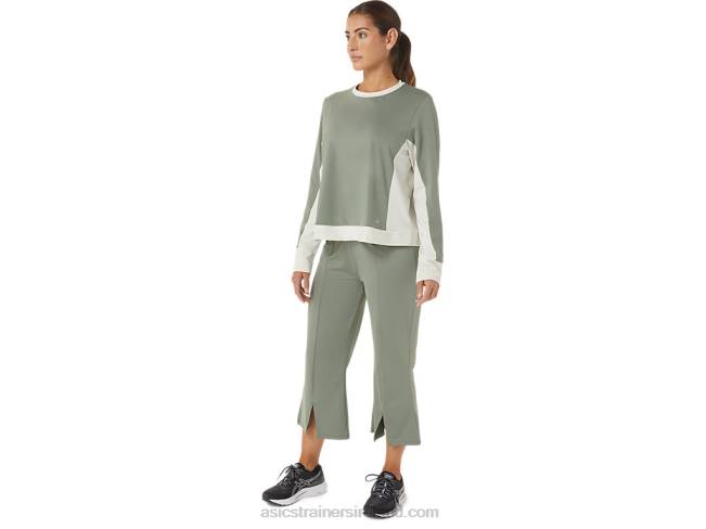 W Repurposed Flare Pant Lichen Green/Birch Asics XXPD2740