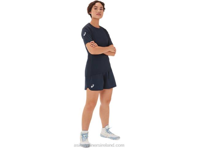 Women\s 2 Piece Wrestling Short Team Navy Asics XXPD3802