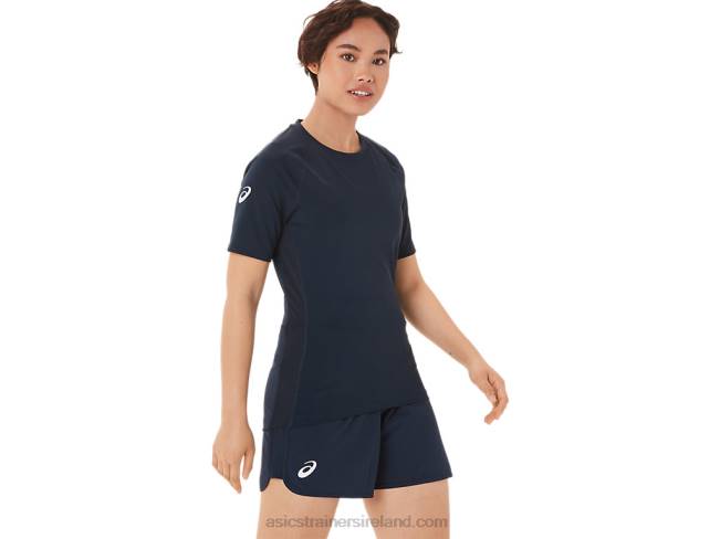 Women\s 2 Piece Wrestling Top Team Navy Asics XXPD3812