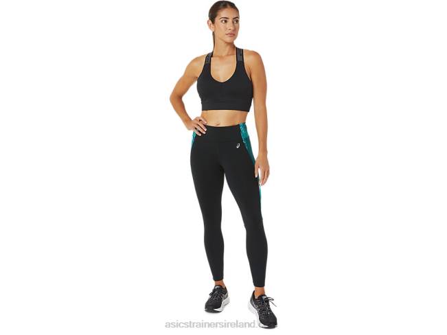 Women\s 7/8 Performance Tight Black/Tie Dye Velvet Pine Asics XXPD3081